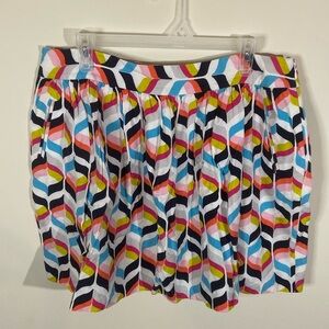 Cynthia Rowley Multi Color Mini Skirt w/ Pockets Size 14